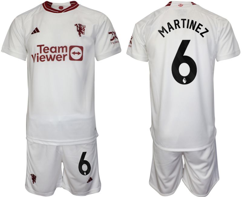 Men 2023-2024 Club Manchester United away white #6 Soccer Jersey